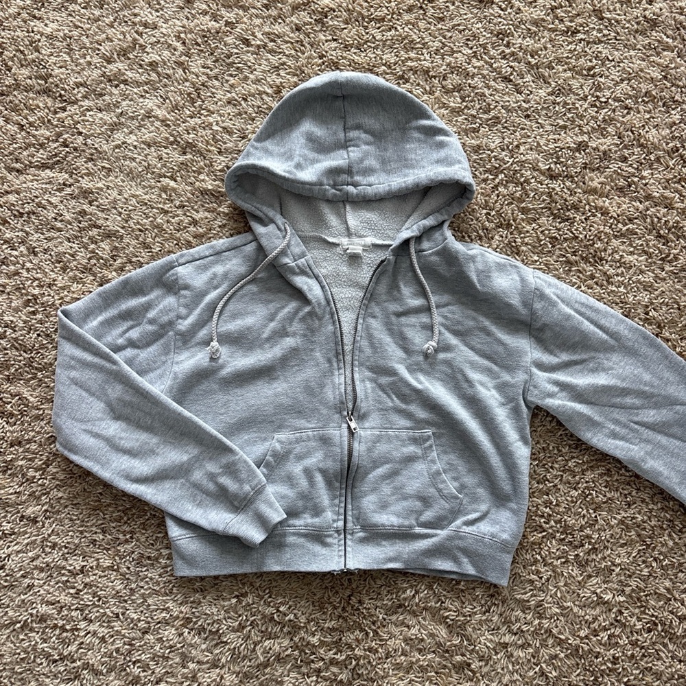 Full Tilt Light Gray Zip-Up Hoodie